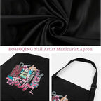 Custom Waterproof Poly-Cotton Restaurant Apron with 3 Pockets and Adjustable Neck Strap