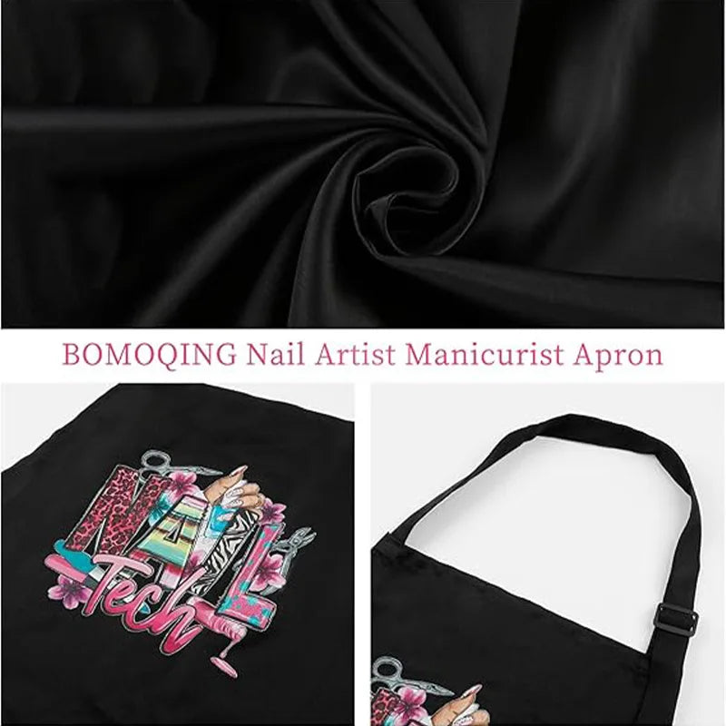 Custom Waterproof Poly-Cotton Restaurant Apron with 3 Pockets and Adjustable Neck Strap