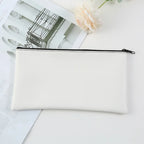 MOQ 100 Pcs Zipper PU Leather Utility Sleeve Wholesale Custom Synthetic Polyurethane Utility Envelope with Slide Fastener