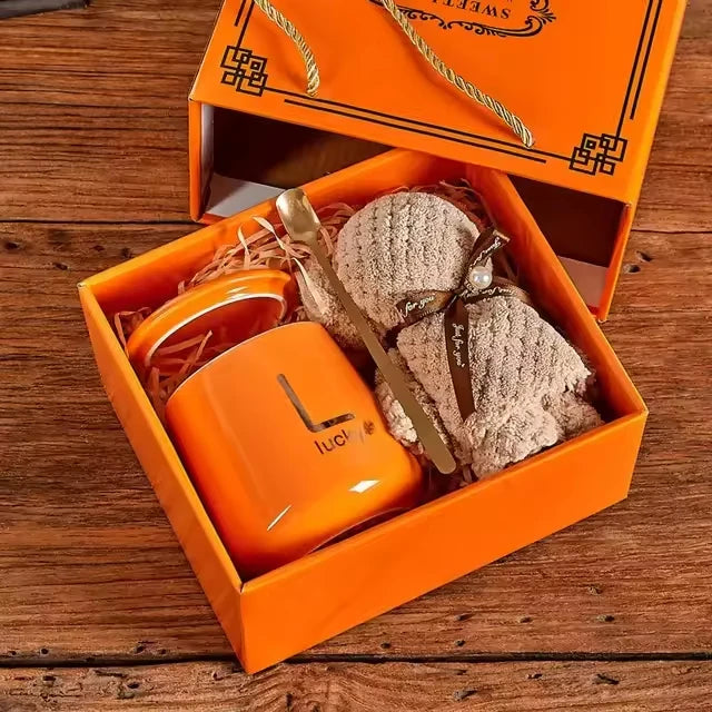 Custom Ceramic Gift Set with Logo | 100-Piece MOQ | Gift Box