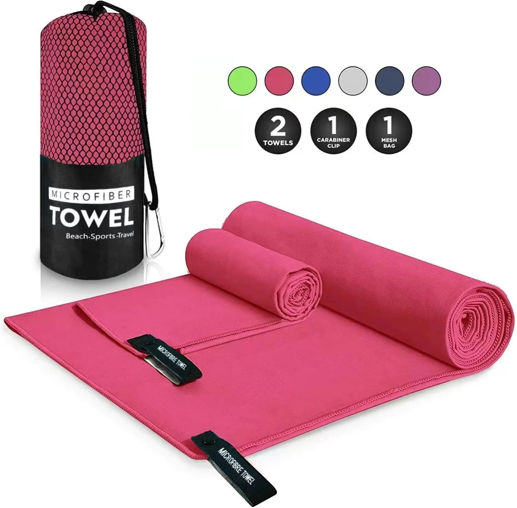 Custom Microfiber Sport Towel with Logo | Quick-Dry, 200gsm, 50 MOQ, 6 Sizes