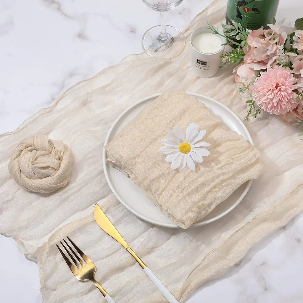 Cheesecloth Table Runners | OEKO-TEX | MOQ 1 | Luxury