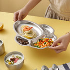 304 Stainless Steel Kids Divided Plate | 20x15cm | Dishwasher Safe | Custom