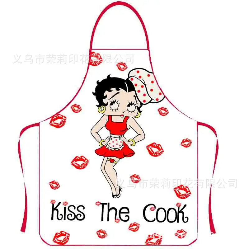 Waterproof Polyester Apron | 3D Printed Cartoon Barbecue Apron