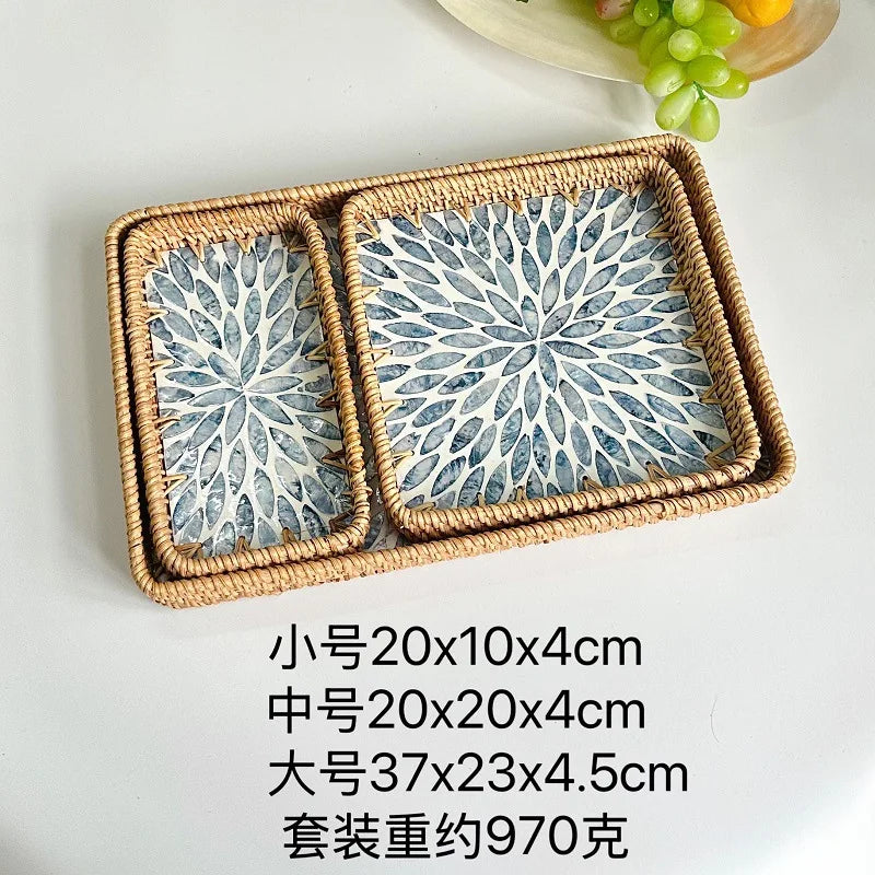 Custom Rattan Storage Trays with Logo | MOQ 5 Pcs