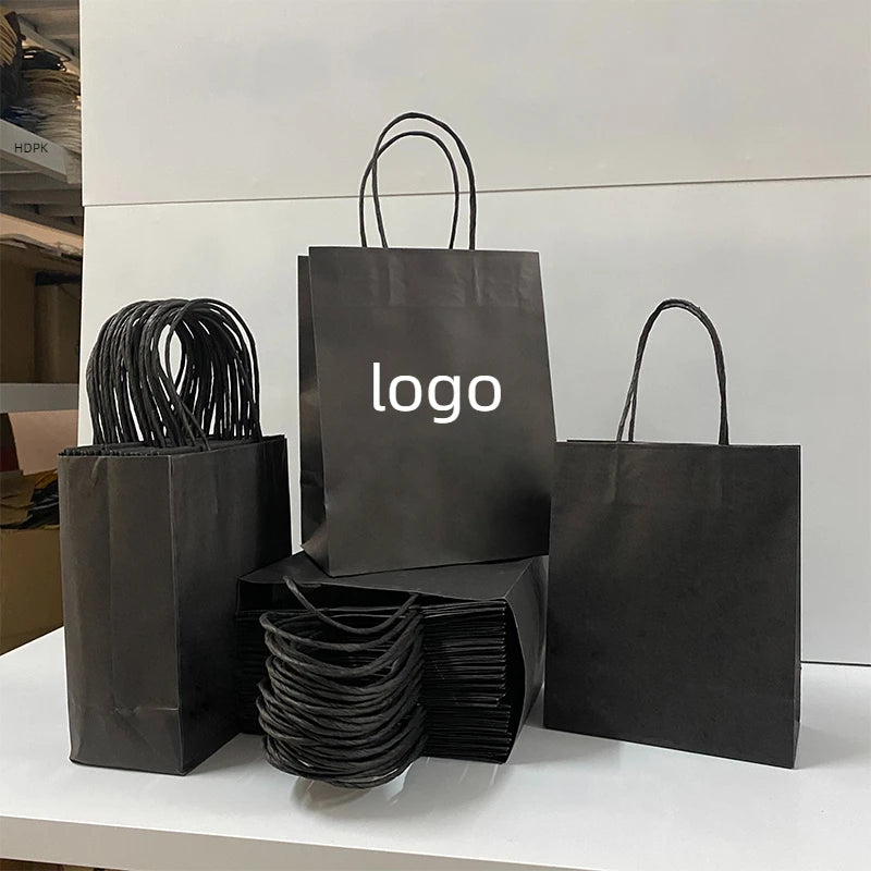 Custom Kraft Paper Bags with Logo – 1,000 MOQ, 33-40 Day Lead