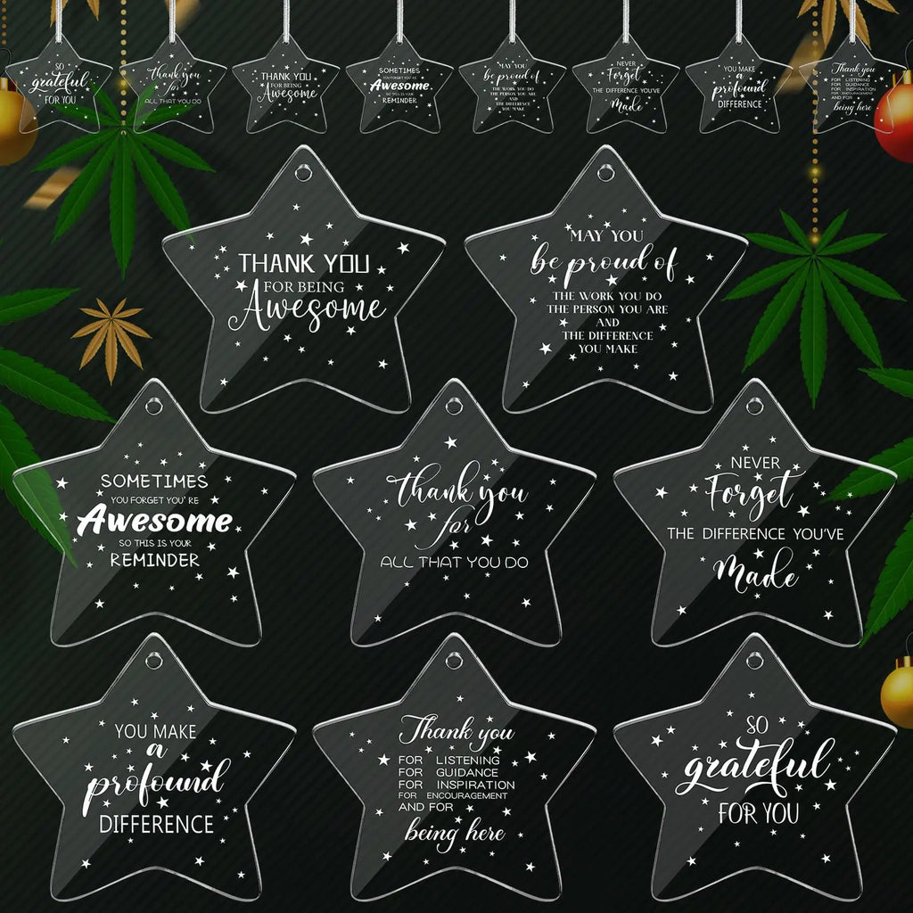 Custom Acrylic Star Christmas Ornament Blanks Wholesale | MOQ 500