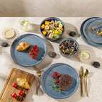 Reactive Glaze Stoneware Dinner Set 12-Piece | OEM/ODM | 500 MOQ