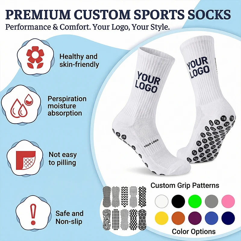 Custom Anti-Slip Soccer Socks with Logo | Team MOQ 200 pcs