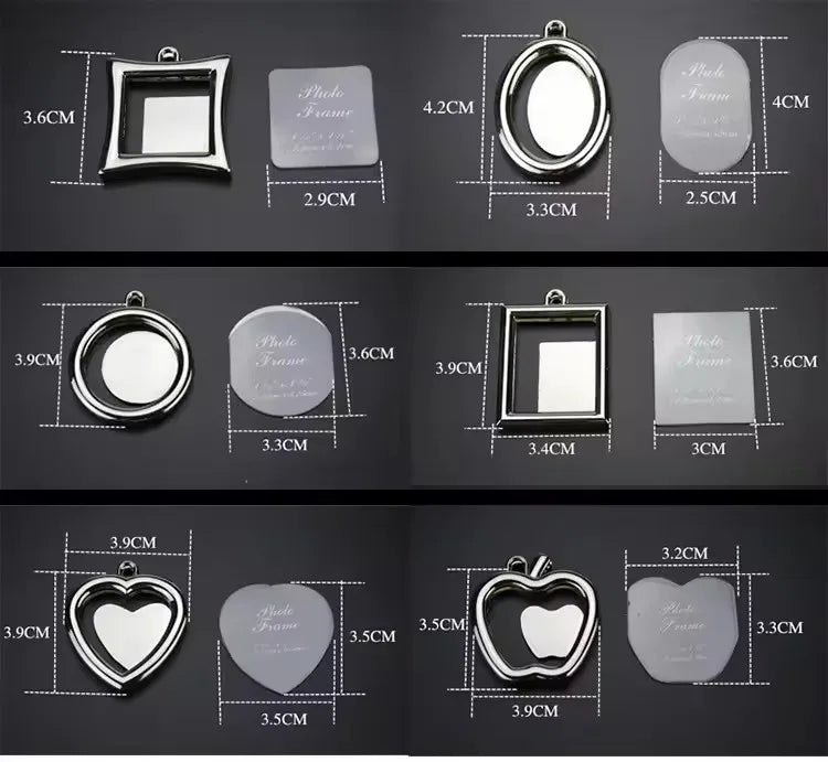 Custom Zinc Alloy Photo Keychain 100pcs MOQ | Silk Screen 7 Colors | Interchangeable Picture Frame