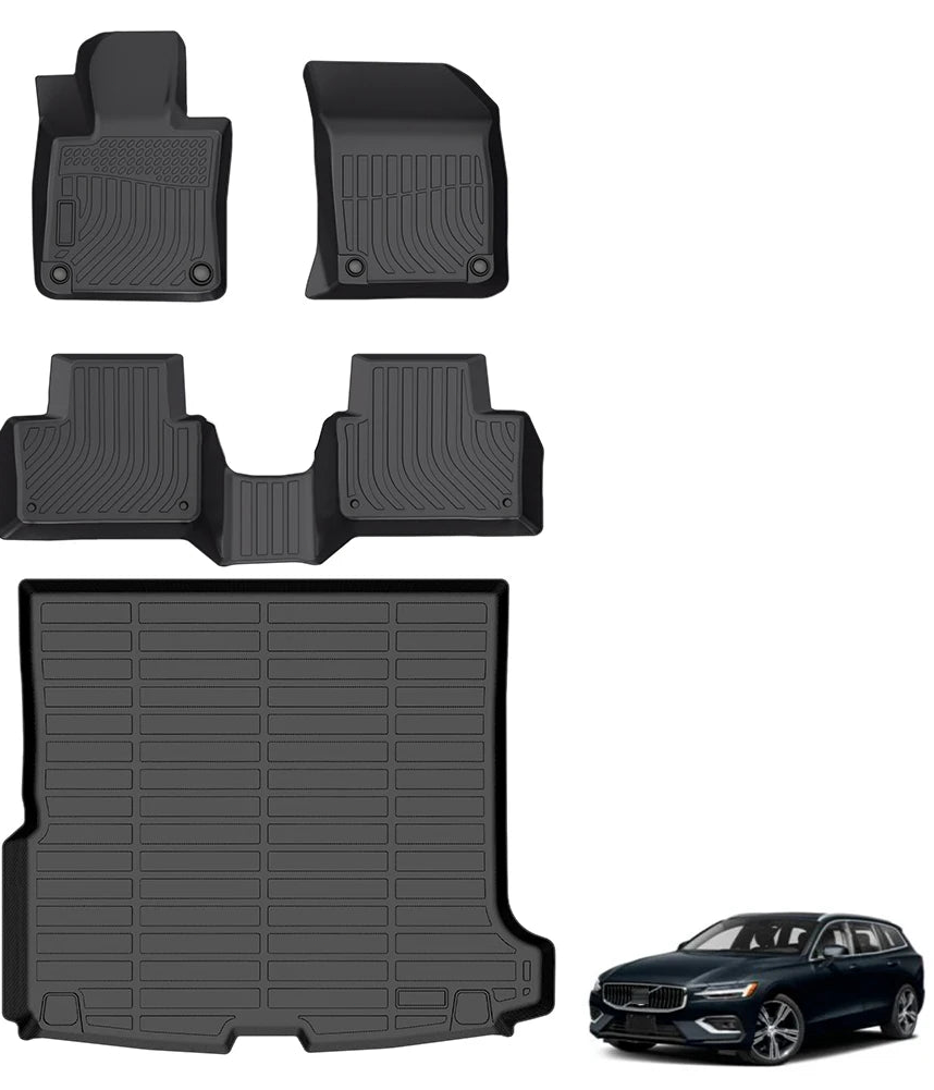 Custom Fit Volvo V60 Trunk Mat 2019-2021 Waterproof TPE Cargo Liner