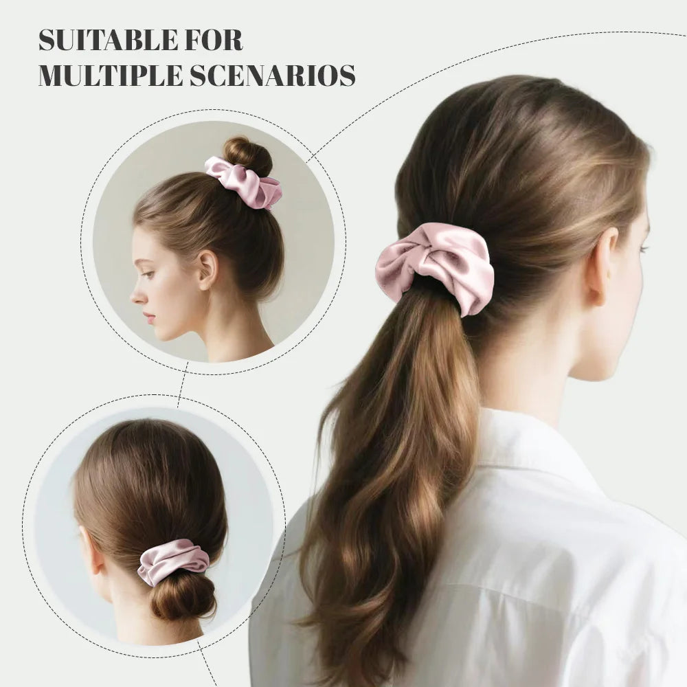 Custom Silk Scrunchies with Logo | Bulk MOQ 2 Pcs