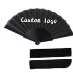 Hot Sale Custom logo Folding Hand Fans 13 Inch Large Folding Bamboo Hand Fan for Wedding