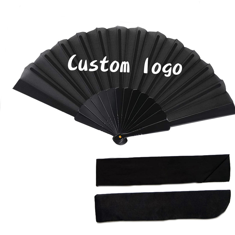 Hot Sale Custom logo Folding Hand Fans 13 Inch Large Folding Bamboo Hand Fan for Wedding