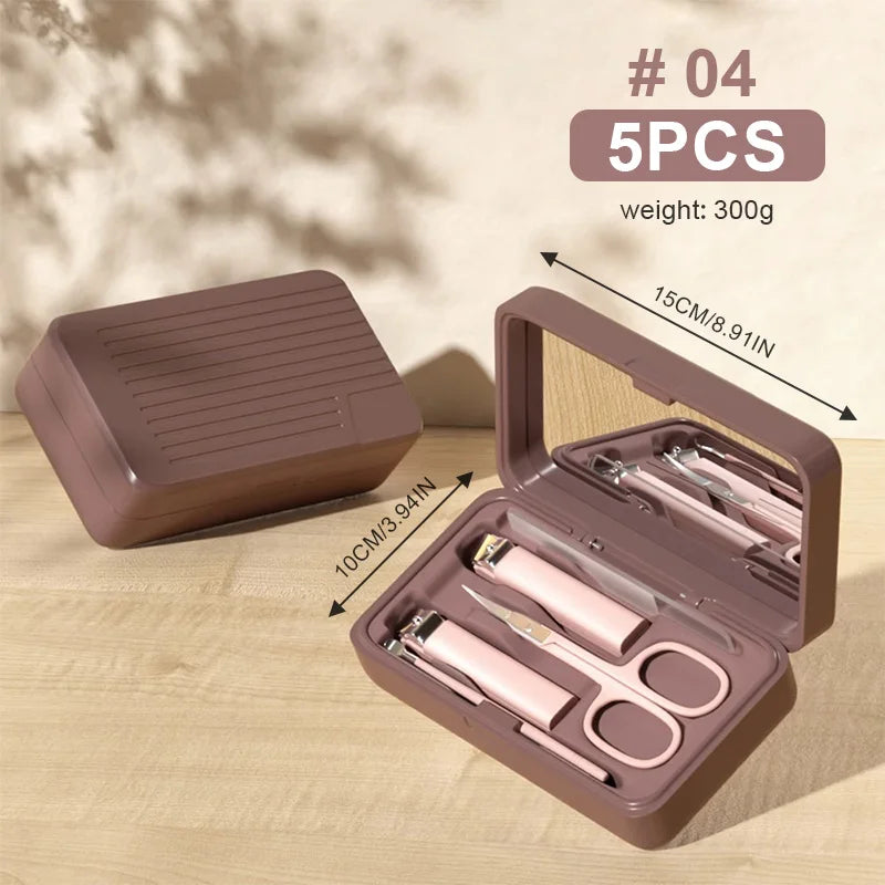 Custom Stainless Steel Manicure Set 5-Piece | Travel Grooming Kit | Bulk Logo