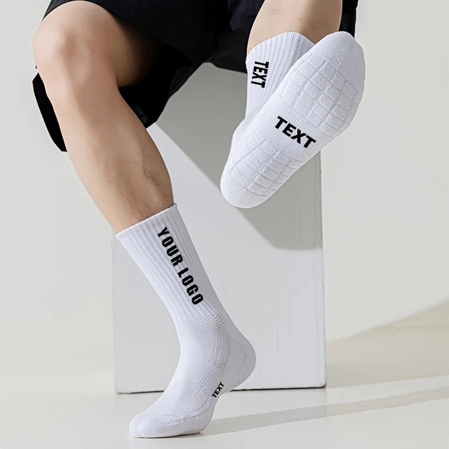 Custom Sports Socks with Logo | Running Basketball Crew Sock MOQ 50