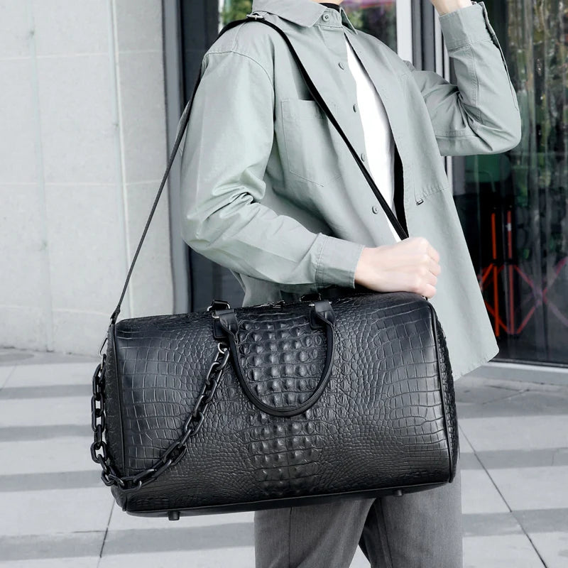 Custom PU Leather Duffel Bag with Logo | MOQ 3 Pcs