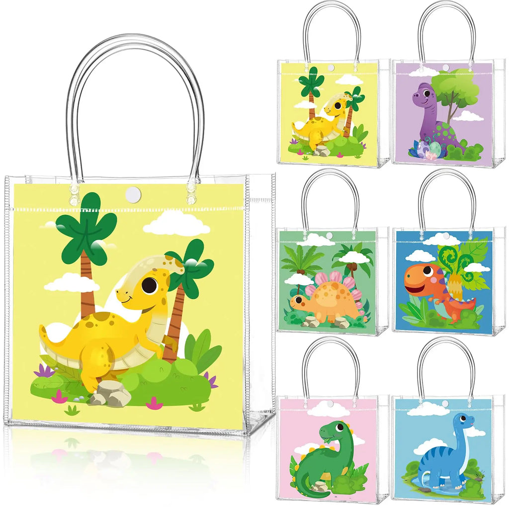 Custom Clear PVC Gift Bags: Button Closure, Full Color Print, Super Clear & Reusable