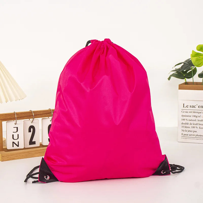 Custom Microfiber Synthetic Leather Drawstring Bag: Waterproof, Thermal Print Logo, MOQ 50 for Gym & Camping