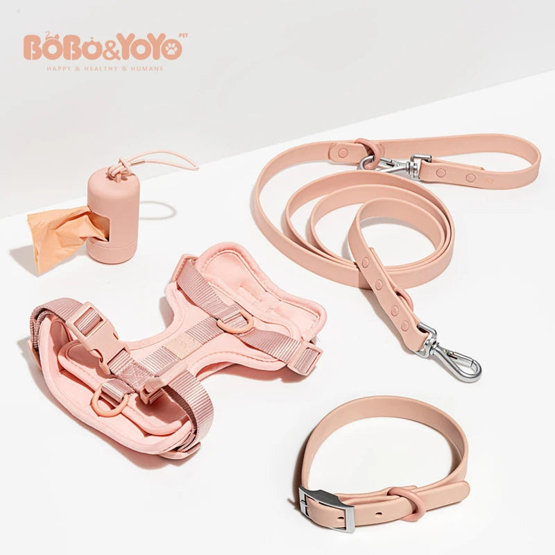 Custom Dog Harness Set with Logo | 300 MOQ | PVC Waterproof