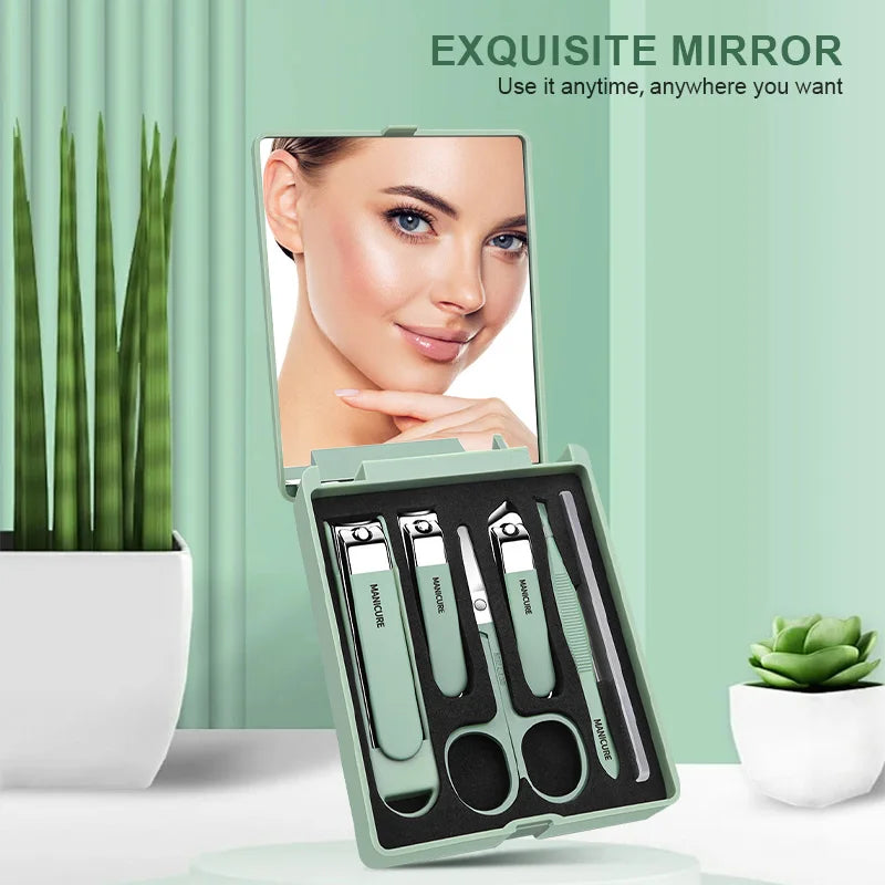 Custom Stainless Steel Manicure Set 5-Piece | Travel Grooming Kit | Bulk Logo