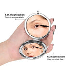 Double-Sided Magnifying Mirrors with Logo | Metal Frame | MOQ 10 pcs