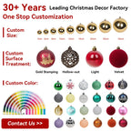 Custom Crystal Christmas Ornament with Logo | MOQ 50 Pcs