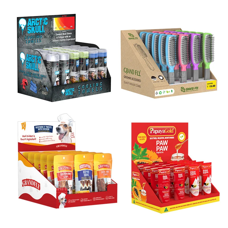 Custom Cardboard Counter Display Boxes | Kraft Pop-Up Display MOQ 500