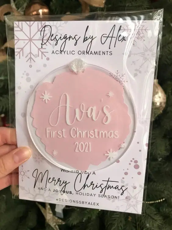 Custom Acrylic Christmas Tree Ornaments with Logo | MOQ 500