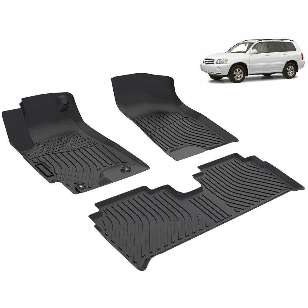 Toyota Highlander 3D All-Weather TPE Floor Mats Full Set (2001-2007)