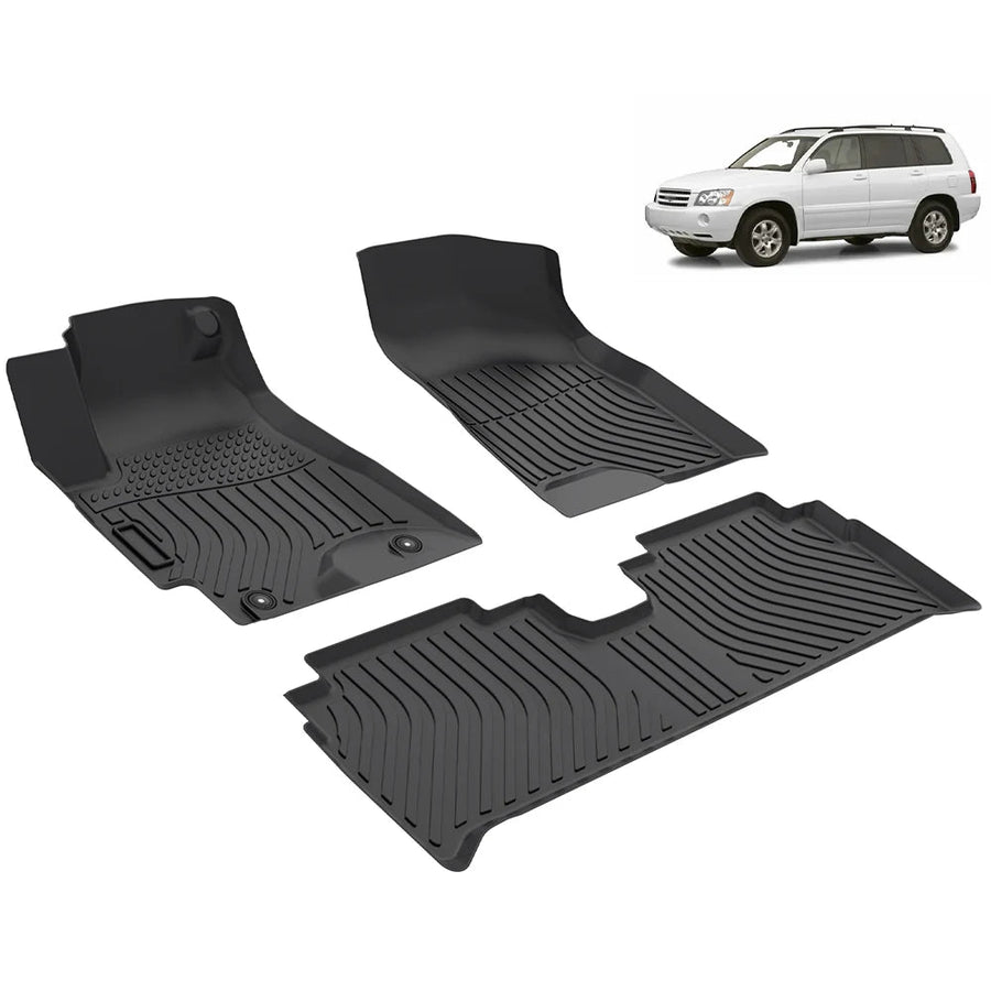 Toyota Highlander 3D All-Weather TPE Floor Mats Full Set (2001-2007)
