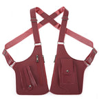 Vintage PU Chest Sling Bag | Embossed Logo Anti-Theft