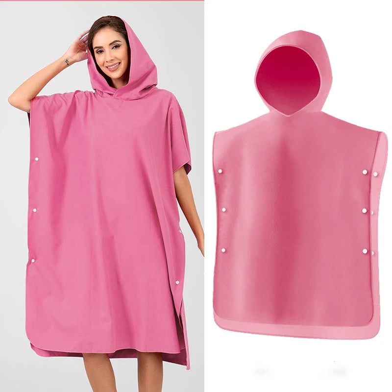 Custom Synthetic Anti-Odor Beach Changing Robe Poncho