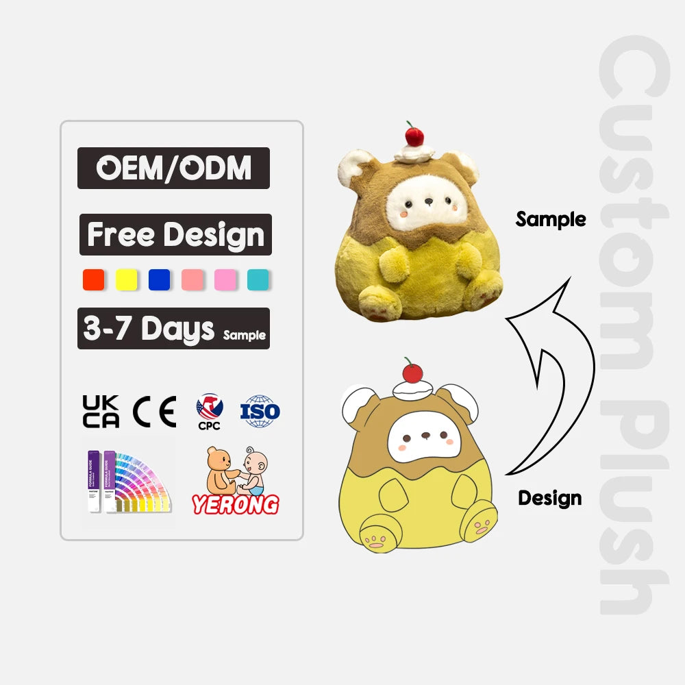 Custom Plush Toys with Logo – 2-Piece Sample, EN71/ASTM Certified