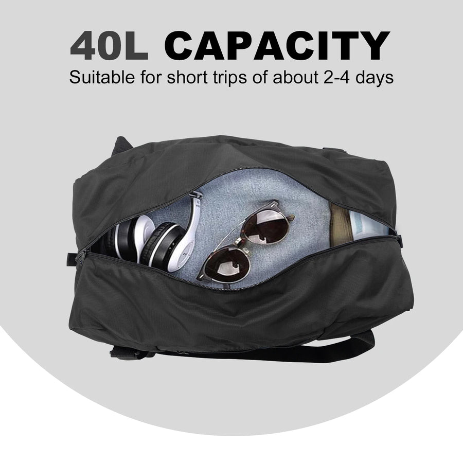 Custom 40L Foldable Duffel Bag — BSCI Certified, 31-Day Lead