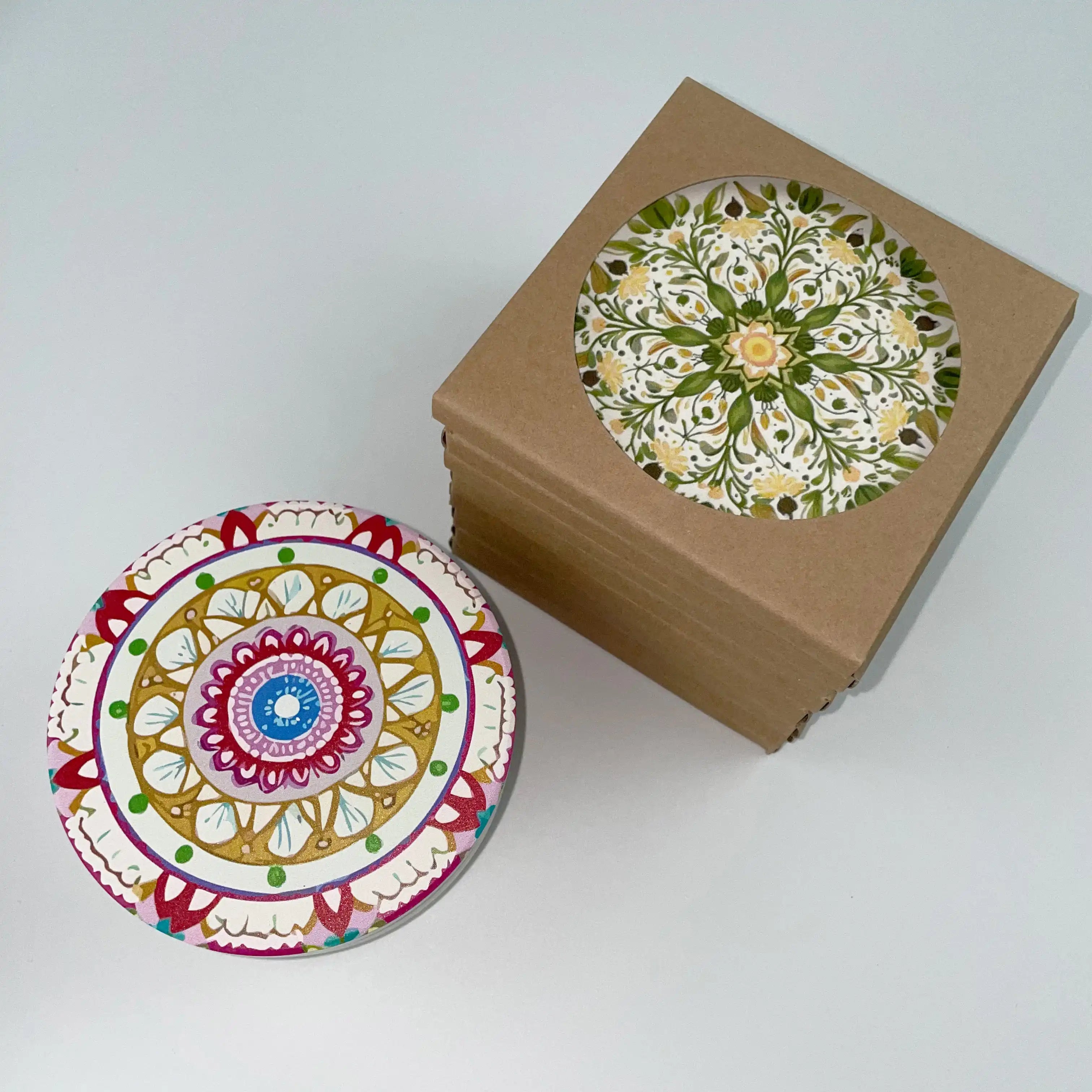 Custom Ceramic Coasters with Cork Base | Sublimation Print MOQ 100