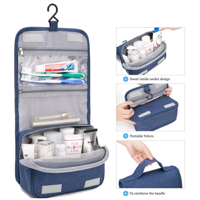 Custom Hanging Toiletry Bag — 500 MOQ, 35-Day Lead Time