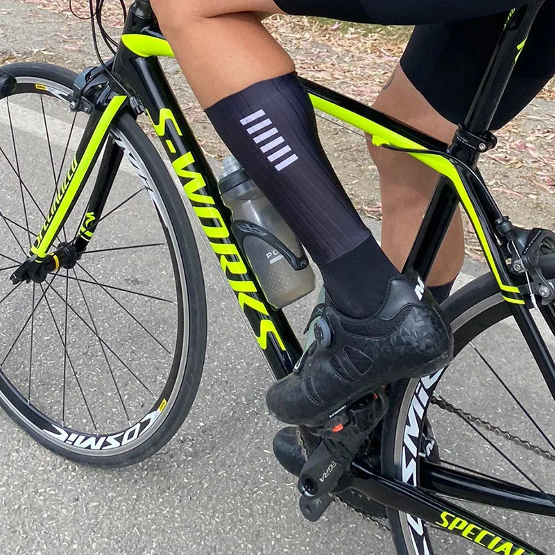 Custom Logo Cycling Socks Nylon Spandex | MOQ 100 pcs