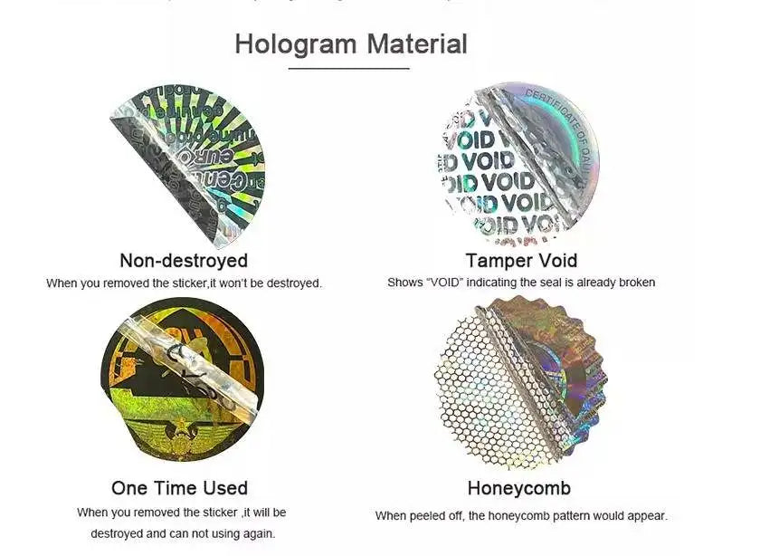 Custom Hologram Sticker Label | Eco Anti-Counterfeiting Packaging
