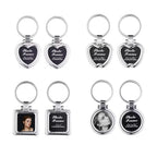 Custom Zinc Alloy Photo Keychain 100pcs MOQ | Silk Screen 7 Colors | Interchangeable Picture Frame