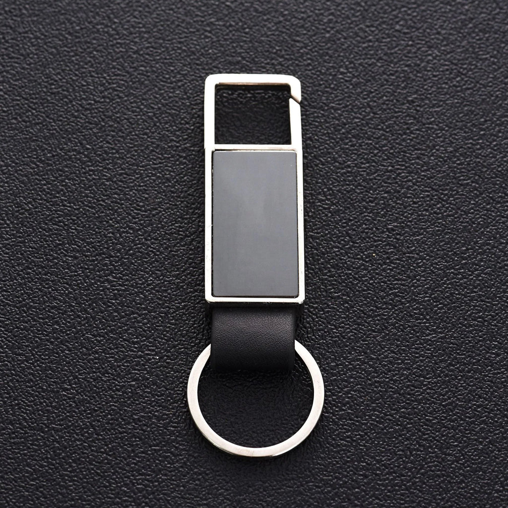 High-End Metal Keychain | Zinc Alloy | Leather Accent | Custom Logo | 1 MOQ | SGS Certified