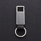 High-End Metal Keychain | Zinc Alloy | Leather Accent | Custom Logo | 1 MOQ | SGS Certified