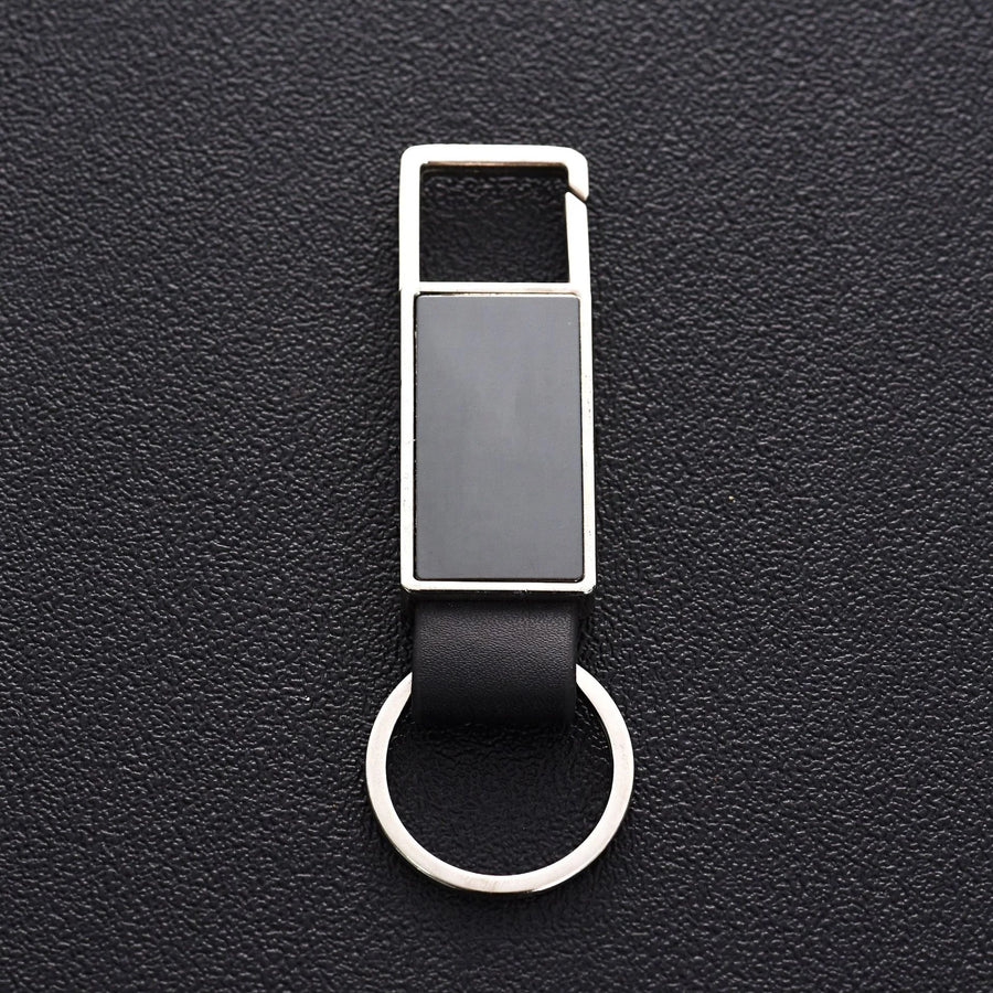 High-End Metal Keychain | Zinc Alloy | Leather Accent | Custom Logo | 1 MOQ | SGS Certified