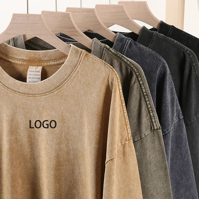 300G Heavyweight Long-Sleeve T-Shirt | Pure Cotton Oversized Fit