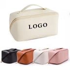 Custom PU Leather Cosmetic Bags | Free Logo at 500 MOQ