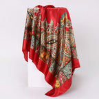Custom Printed 90cm Square Scarf | 10 Pcs MOQ Wholesale Silk/Polyester Shawl