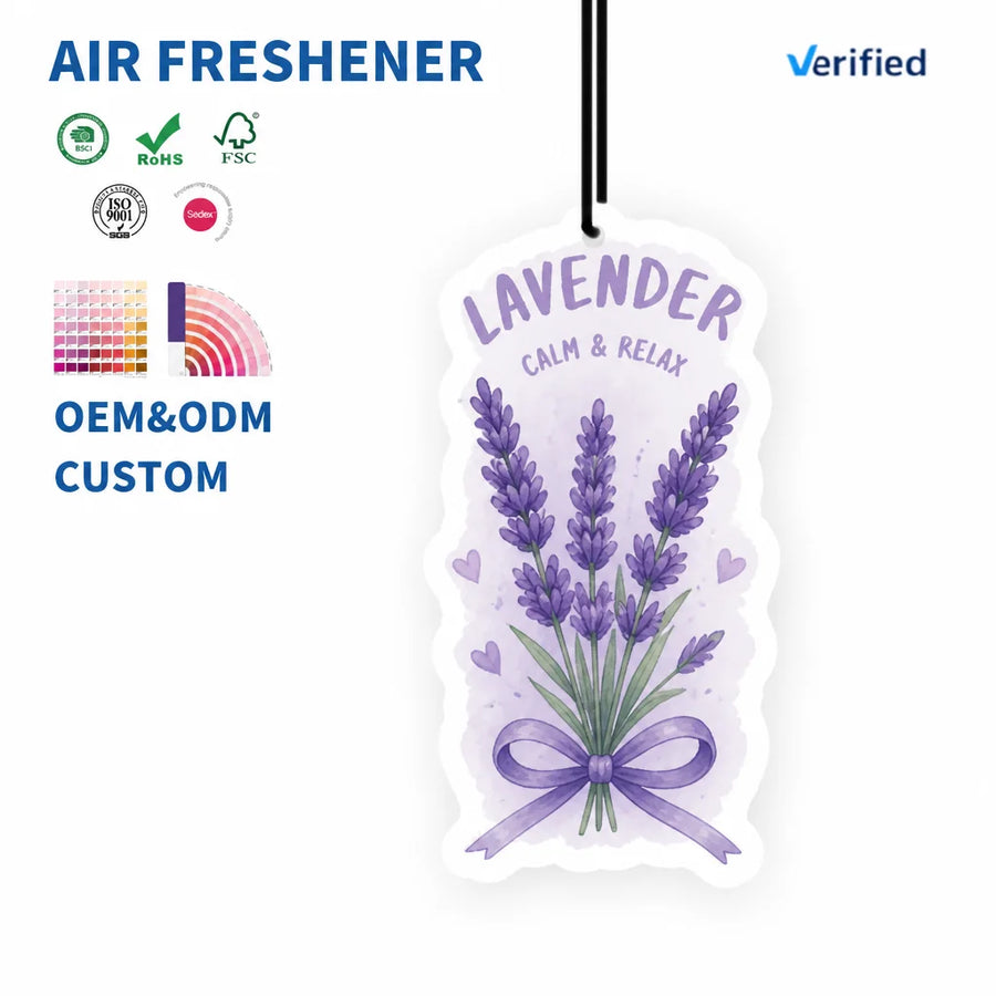 Custom Logo Hanging Paper Car Air Freshener | Die Cut Shape