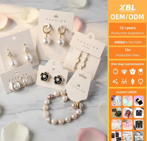 Custom Earring Cards with Logo — CMYK Offset & Embossed Printing for Jewelry Display