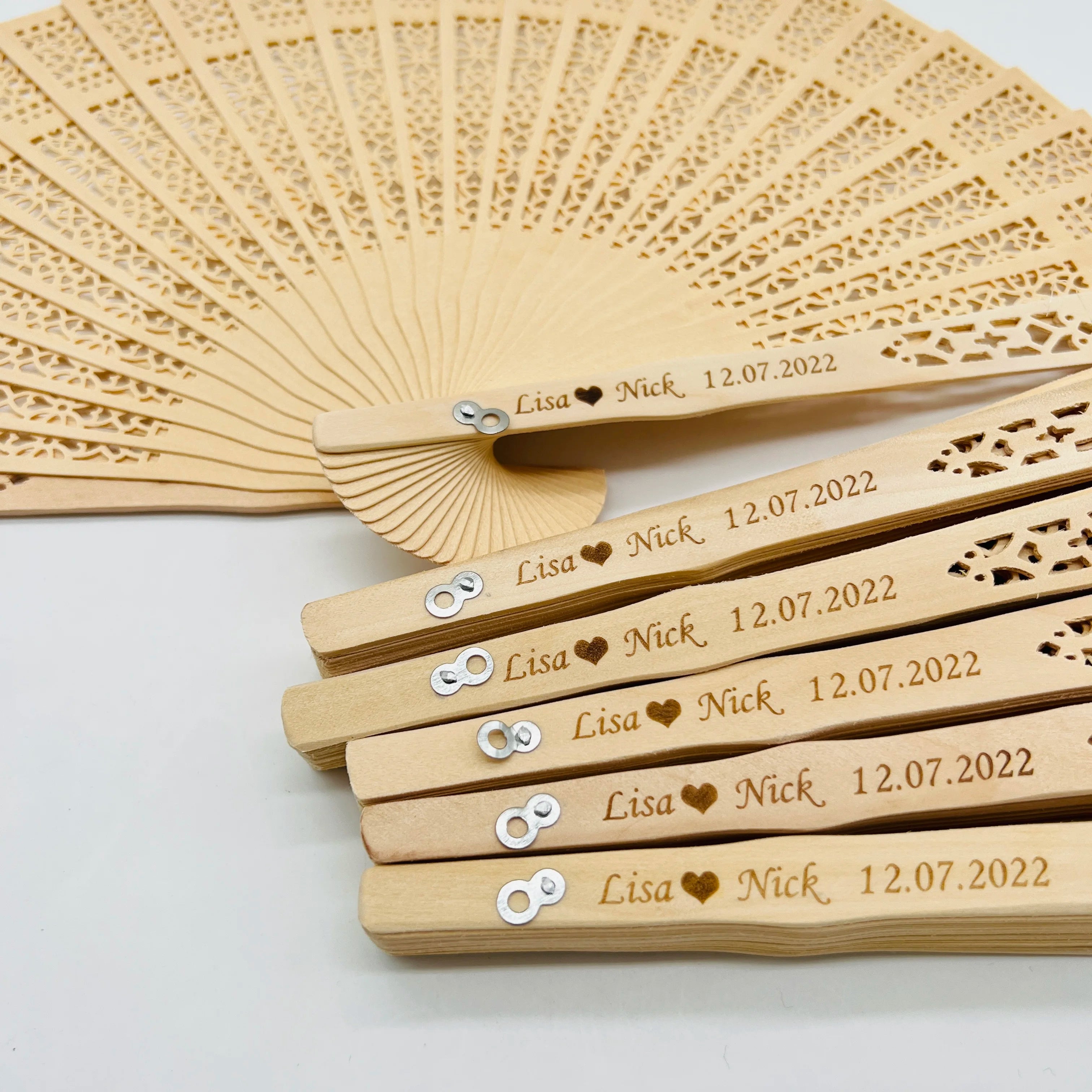 Custom Bamboo Wedding Hand Fans | Eco-Friendly Souvenir | Bulk Wedding Favors
