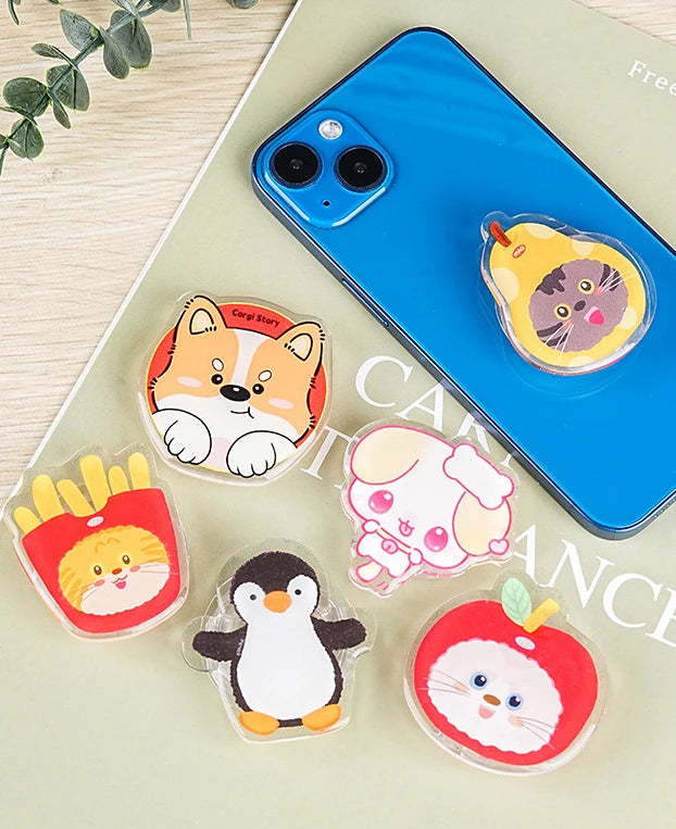 Custom Acrylic Phone Grip with Logo – 1 pc MOQ, 4mm Thick